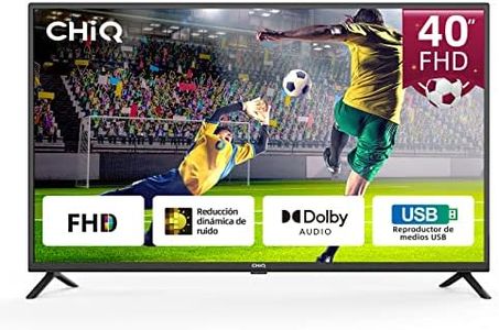 CHiQ TV L40G5W (NO Smart TV), Modelo 2022 40 Pulgadas FHD LED 1080p, Decodificador de Blue-Ray USB, Dolby Audio, sintonizador (DVB-T/T2/C/S/S2), HDMI/USB/Auriculares/Ci/RF