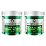 Molecular Gastronomy Ingredients Calcium Lactate 250g and Sodium Alginate 250g