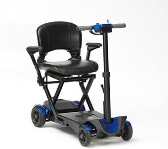 Drive DeVilbiss 4 Wheel Auto Folding Scooter –Lightweight Folding Power Scooter – 4 Wheel Motorized Scooter – Mobility Scooter for Adults (Blue)