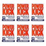 Powerkick Caffeine & Glucose Supplements - 40 Tablets (6 Packs - 240 Tablets in Total)