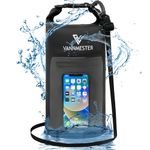 VANNMESTER Floating Waterproof Dry Bag 2L Roll Top Waterproof Bag Sand Anchor for Floats Dry Storage Bag for Boats Camping Kayaking-Black