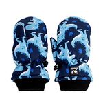 HIGHCAMP Toddler First Pair of Winter Snow Mittens Waterproof Rookie Ski Snowboard Gloves for Small Kids Baby Boy Girl- XS (0-2 Y)