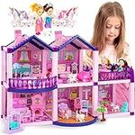 Dollhouse with 2 Princesses, 4 Unic