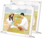 wweenuo 2 Pack Acrylic Picture Frame,8.5x11 Clear Plexiglass Photo Frame A4 Letter Size Poster Frame for Wall Mount & Tabletop Desktop Display,Horizontally or Vertically (8.5x11)