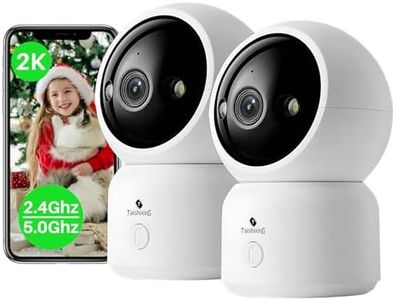 3.0MP Security Camera Indoor 2 Packs, Baby Monitor&Pet Camera 360-Degree for Home Security, Support 5/2.4GHz Wi-Fi, One-Touch Calls, Two-way talk，Smart Motion Tracking, Intelligent Night Vision，Free Cloud Storage