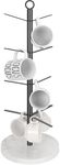 HarJue Mug Holder Tree, Coffee Cup Stand Holder, Thick Base Mug Rack for Kitchen Home Bar Cabinet, 9 Hooks (4-Tier, Matte Black)