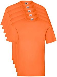 Fruit of the Loom Valueweight 5 Pack T-Shirt, Arancione (Orange 44), Large (Pacco da 5) Uomo