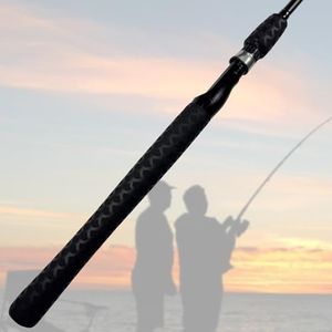 SoftShrink Fishscale Pattern Shrink Tubing for Lacrosse, Pool Cue - Waterproof, Durable, No Rough Edges (45mm Dia. x 1.6m Long, Black)