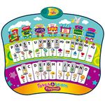 Denny Shop Electronic Kids Educational Touch Musical Play Mat Keyboard Piano Fun Gifts Toys By Crystals® (Touch & Learn Play Mat)