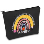 Teacher Gift Teacher Survival Kit Teacher Life Inspired Makeup Bag School Teacher Gift Best Teacher Gift Teacher Appreciation Cosmetic Bag (Teacher blk)