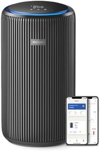 Philips Air Purifier 4200 Series, HEPA NanoProtect+Double Active Carbon Filter, CADR 600m3/h for 156m2, Quiet, Intelligent and Energy efficient, Black (AC4221/11)