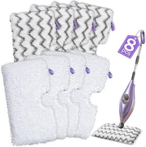 8-Pack S3501 S3601 Steam Mop Replacement Pads Compatible with Shark Steam Pocket Mops S3501 S3601 S3550 S3801 S3901 S3601D S3801CO S3901D S3455K S2902 SE450, Washable Microfiber Mop Pads Reusable