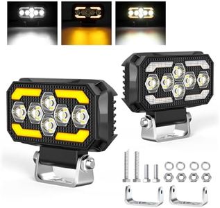 AnTom 2 pièces phare de travail LED 168W 9-60V 18000 Lumens phare LED IP68 étanche 5 pouces phare longue portée led pour excavatrices, tracteurs, remorques, ATV, camions, véhicules tout-terrain, motos