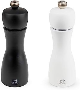 Peugeot 2/24260 Tahiti 6 Inch Black Pepper Mill and White Salt Mill Set