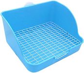 Pet Small Rat Toilet, Square Potty Trainer Corner Litter Bedding Box Pet Pan for Small Animal/Rabbit/Guinea Pig/galesaur/Ferret (Blue)