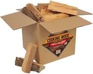 Smoak Firewood Cooking Wood Mini Splits - USDA Certified Kiln Dried Pizza Oven Wood, Grilling Wood, Smoking Wood, BBQing Wood (8inch Pieces, 25-30lbs 1728 Cubic in - Hickory)