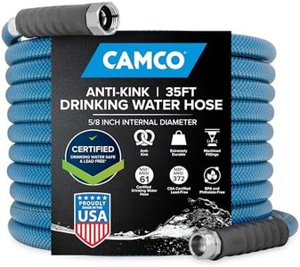 Camco TastePURE 35-Foot Premium Camper/RV Drinking Water Hose - Features a Heavy-Duty No-Kink Design with Strain Relief Ends & 5/8-Inch Inside Diameter - NSF Drinking Water Safe Certified (22843)