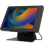 Desktop Anti-Theft Stand – CTA Kiosk Stand with Stylus, Tether & Aluminum Enclosure for iPad Air 11-inch M2 (2024) - iPad Pro 11-inch M4 (2024) iPad 10th Gen 10.9-inch & More - Black (PAD-DASB109)