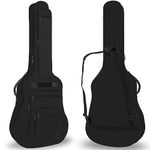 BQKOZFIN 41 Inch Guitar Bag - 8mm Sponge Padding Water-Resistant Oxford Cloth Gig Bag, Fit 39-41 Inch Guitar, Black