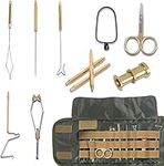 MAXIMUMCATCH Maxcatch Fly Tying Tool Kit Complete Tools Assortment (9 PCS Tying Tools&Neoprene Pouch)