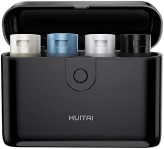 HUITAI Travel Bottles with Case,Travel Size Toiletries,Tsa Approved Travel Containers,Travel Kit,Press to Unlock The Case, Compact and Leak-Proof,Cruise Ship and Travel Essentials(Black)