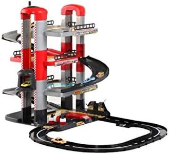 MOLTO | Parking Infantil de 4 Plantas con Rampas, Lavadero, Ascensor, Gasolinera, Zona de Engrase y Pista Exterior | Juguetes Educativos para Niños y Niñas | Incluye 2 Coches | A Partir de 3 años