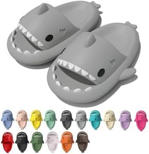 Shark Cloud Slippers, Shark Cute Slides for Women Man,Summer Slipper Sandals for Boys Girls Spa Platform Shoes Non-Slip Beach Open Toe Beach Sandals Shower Couple Shoes (42/43, gray, numeric_10)