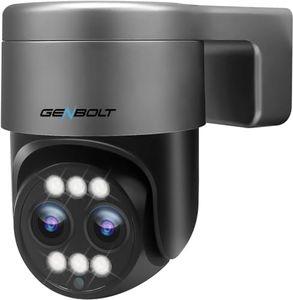 GENBOLT PTZ Telecamera Wi-Fi Esterno 2.5K, Videocamera CCTV Sicurezza Sorveglianza Esterni Senza Fili,IP Camera Domestica Zoom Ibrido 12X,Doppio Lente Colorata Notturna,Rilevamento umanoide[DC&PoE]