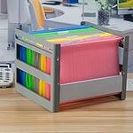 A4/FC Suspension File Frame，Sturdy Hanging File Folder Organiser，Easy to Handle Desktop Document Holder