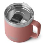 YETI Rambler Mug, Vacuum Insulated Stainless Steel Stackable Mug with Magslider Lid, Sandstone Pink, 14 oz (414 ml)