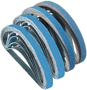 13mm x 457mm Aluminum Oxide Sanding Belts, 40/60/80/120/Assorted Grits Sanding Belt for Belt Sander (24 Pack)