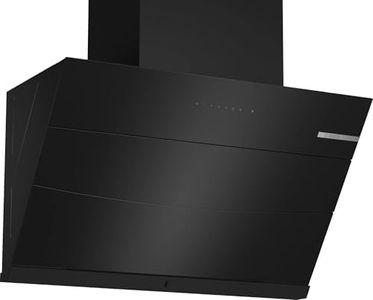 Bosch 90 cm Wall-mounted Self Clean Technology Integrated motor in hood chimney Touch Control, (Flat Black DWKA98H60I)