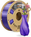 OVERTURE Silk Filament PLA 1.75mm Clog-Free Shiny 3D Printer Consumables, 1kg Spool (2.2lbs), Dimensional Accuracy +/- 0.02 mm, Fit Most FDM Printer(Silk Purple)