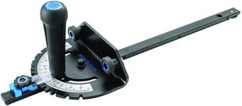 Rockler Precision Miter Gauge - Router Accessories w/Knobs & T-Bolts for Tool-Free Mounting - 0° to 70° Woodworking Tools and Accessories - Precise & Easy to Grip Workshop Tools