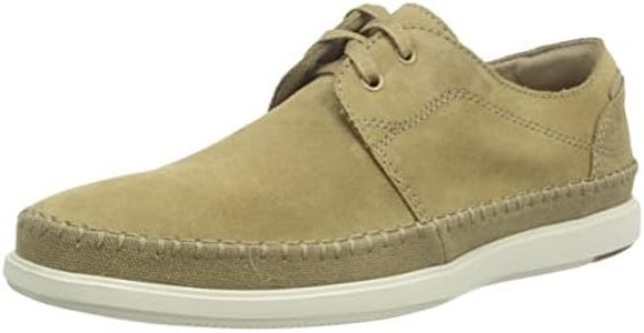 Clarks Men's Bratton Lo Boat Shoe, Sand Suede, 8 US