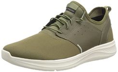 Hush Puppies Men's Elevate Bungee Sneaker, Olive, 8 UK