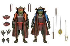 NECA Teenage Mutant Ninja Turtles 3 (Movie) - Turtles in Time- 1:7 Scale Collectible Action Figures, Leonardo & Michelangelo 2-Pack