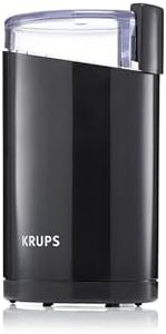 Krups Stainless Steel Black Fast Touch Oval Electric Spice And Coffee Grinder With Free Cleaning Brush
