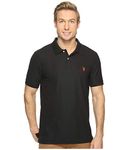 U.S. Polo Assn. Men's Ultimate Pique Polo Shirt, Black, XXL