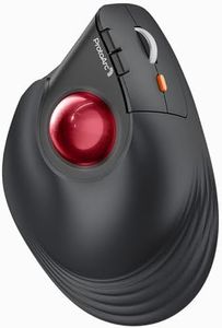 ProtoArc Mouse Bluetooth Trackball Verticale, EM05 NL Mouse Wireless Ergonomico Ricaricabile (Bluetooth+Bluetooth+2.4G), Controllo Pollice, Compatibile con iPad, Mac, Windows, PC - Rosa