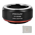 PHOLSY Lens Mount Adapter CY to EF-M Compatible with Contax/Yashica CY Lens to Canon EF-M (EOS M) Camera Body EOS M, M2, M3, M5, M6, M10, M50, M100, M200, M50 II, M6 II, CY to EOSM