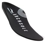 Arch Support Insoles for Flat Feet, Plantar Fasciitis, Heel Pain - Rigid Orthotics (Black, LARGE [7UK -11UK])