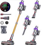 Cordless Vacuum Cleaner, 450W 38KPA Self-Standing Stick Vacuum Cleaner with Automatically Adjust Suction, Max 55min Runtime, Anti-Tangle Vacuum Cleaner for Home/Pet Hair/Carpet/Hard Floor