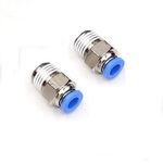 6mm OD Push to Connect Fitting Push in Connector 1/4 NPT Thread Male Air Fittings Pneumatic Fitting,6MM Air Tube Fittings Air Line Fittings Quick Connect Air Hose Fittings for 3D Printer 2-pcs