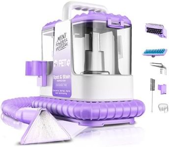 Portable Carpet & Upholestery Cleaner Machine for Pets, Spot, Stain, Couch Cleaner Machine with Powerful Suction and and Self Cleaning, Car/Auto Detailer, Lightweight Compact Design (Purple)