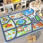 HEBE Large Kids Play Rug 4'x6' Educ