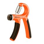Boldfit Adjustable Hand Grip Strengthener, Hand Gripper for Men & Women for Gym Workout Hand Exercise Equipment to Use in Home for Forearm,Polyvinyl Chloride Finger Exercise Power Gripper(60 Kg)Orange
