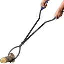 40" Heavy Duty Fire Tongs Firewood Grabber Tool with Scissor Shape Serrated, Log Claw Tongs for Bonfire Campfire Fire Pit Outdoor Indoor Log Grabber Tongs Rustproof Safely Moves Firewood