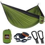 AnorTrek Camping Hammock, Super Lightweight Portable Parachute Hammock with Two Tree Straps Single or Double Nylon Travel Tree Hammocks for Camping Backpacking Hiking