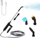 OBEST Electric Plant Sprayer, Rechargeable Multifunctional Garden Sprayer with Telescopic Wand and 5m Hose, Portable Electric Watering Wand for Lawn Watering, Car Washing and Pet Bathing